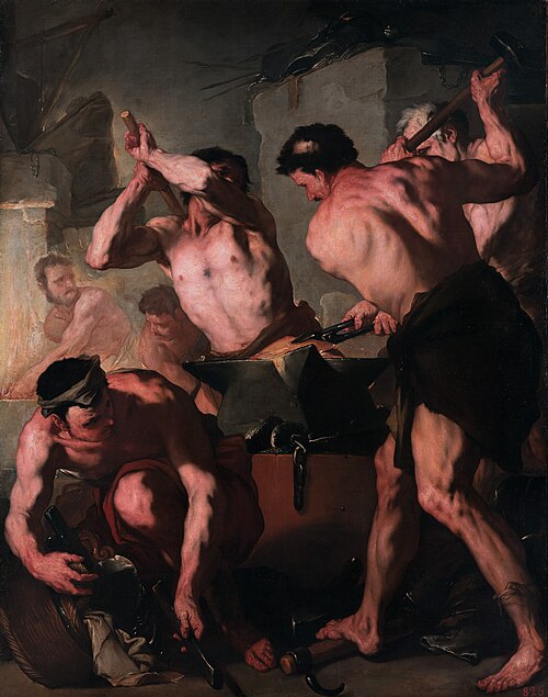 Vulcan's Forge, 1660, Luca Giordano