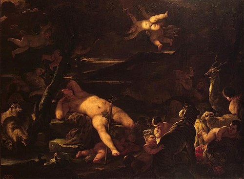 Young Bacchus Sleeping, 1681, Luca Giordano