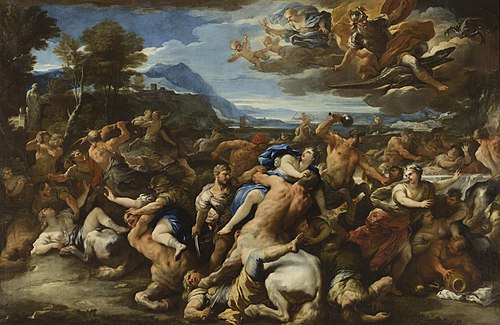 Battle Between the Lapiths and Centaurs, 1684, Luca Giordano