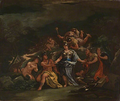Minerva as Protectress of the Arts and Sciences, 1682, Luca Giordano