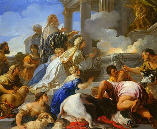 Psyche's Parents Offering Sacrifice to Apollo, 1696, Luca Giordano