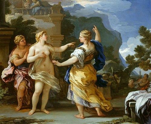 Venus Punishing Psyche with a Task, 1696, Luca Giordano