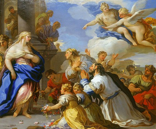Psyche Honoured by the People, 1696, Luca Giordano