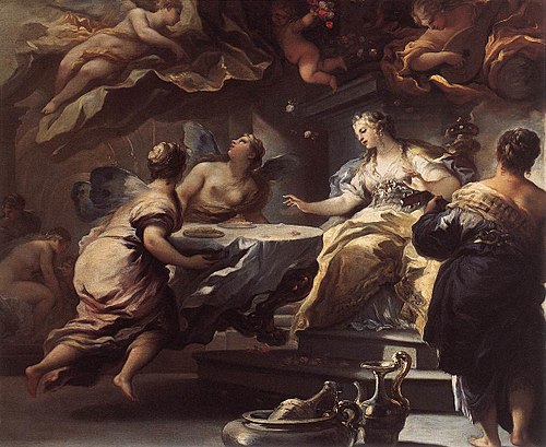 Psyche Served by Invisible Spirits, 1695, Luca Giordano