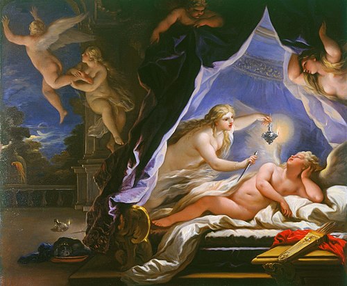 Psyche Discovering the Sleeping Cupid, 1696, Luca Giordano