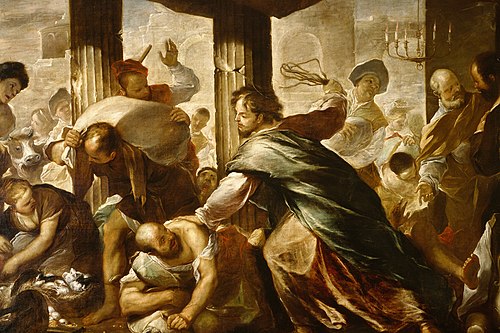 Christ Cleansing the Temple, 1699, Luca Giordano