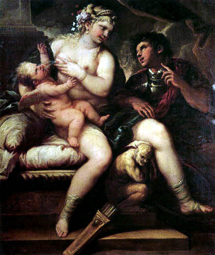 Vénus, Cupidon et Mars, 1663, Luca Giordano