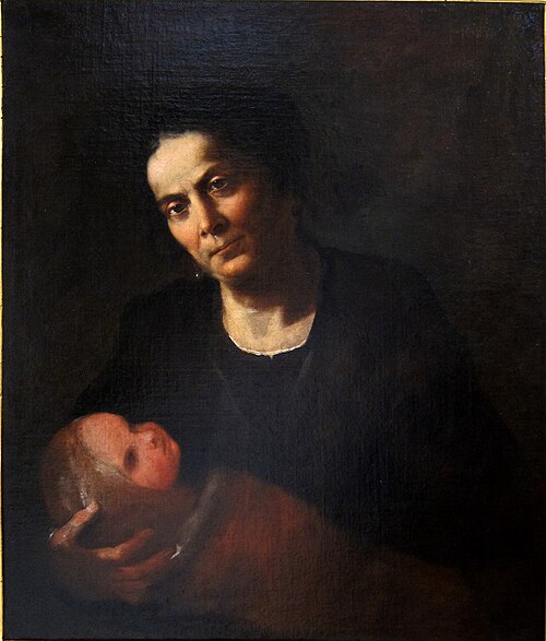 Femme tenant un enfant, 1650, Luca Giordano