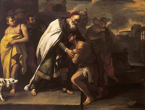 The Parable of the The Prodigal Son: Received Home by his Father, 1682, Luca Giordano