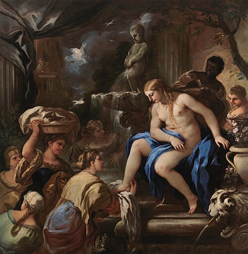 Bethsabé en el baño, 1696, Luca Giordano