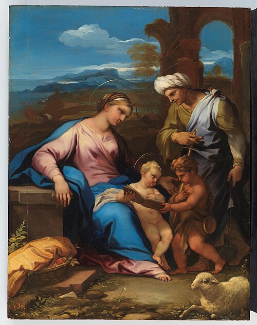 La Sagrada Familia con santa Isabel y san Juanito, 1697, Luca Giordano