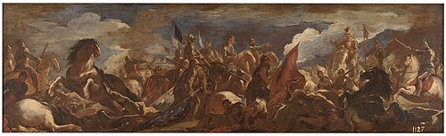 Prisión del condestable de Montmorency, en la Batalla de San Quintín, 1692, Luca Giordano