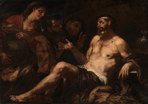 Job and His Comforters, 1668, Luca Giordano