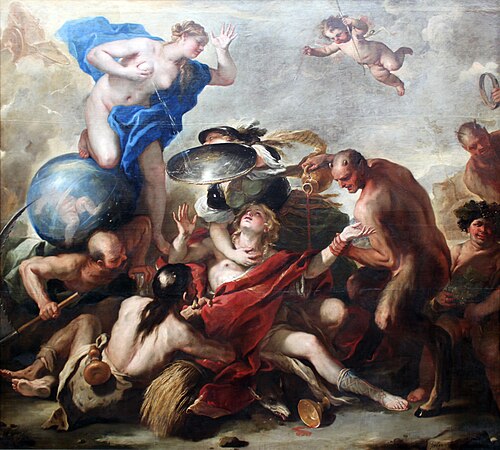 Youth Tempted by the Vices, 1664, Luca Giordano