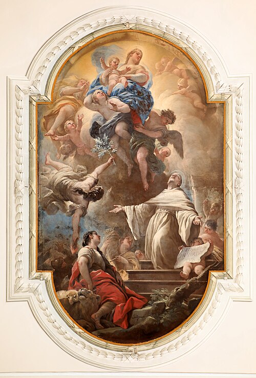 Apparition of the Virgin to Saint Bernard, 1685, Luca Giordano
