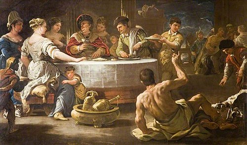Dives and Lazarus, 1677, Luca Giordano