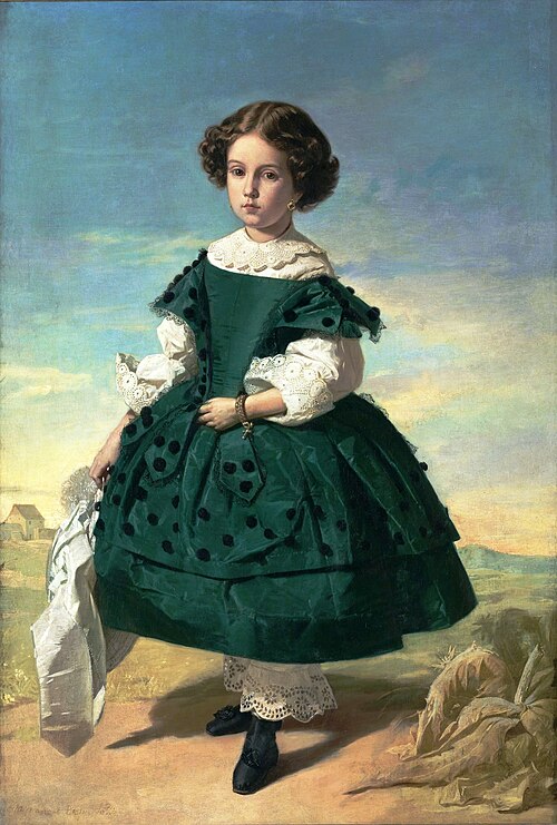 Portrait of a girl, 1852, Valeriano Domínguez Bécquer