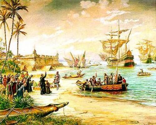 Estácio de Sá in São Vicente, 1565 (Departing of Estácio de Sá), , Benedito Calixto de Jesus