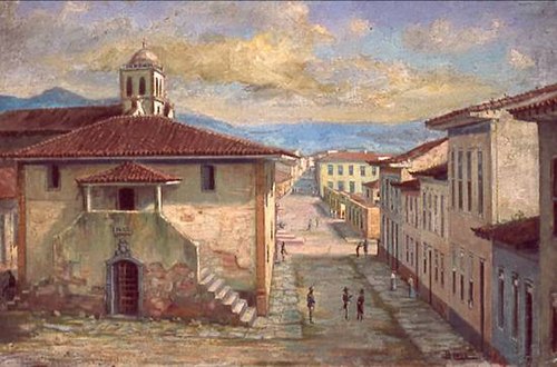 Antigo Páteo da Cadeia de Santos, 1875, 1921, Benedito Calixto de Jesus