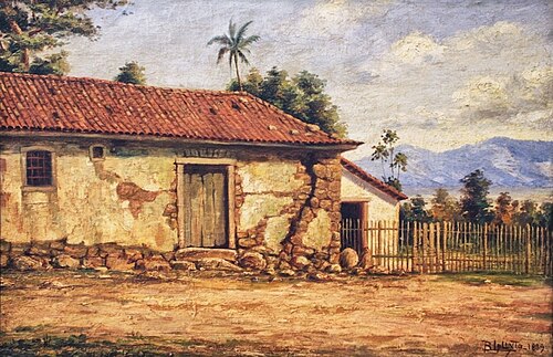 Ruínas da Casa de Pedra de Martim Afonso, 1889, Benedito Calixto de Jesus