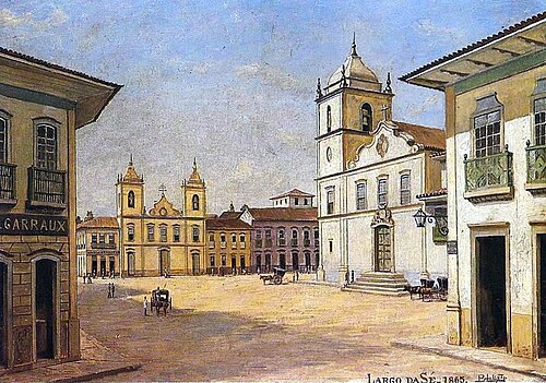 Largo da Sé em 1865, , Benedito Calixto de Jesus