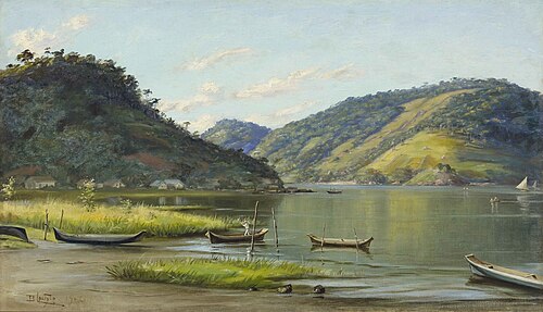 Enseada com barcos, 1907, Benedito Calixto de Jesus