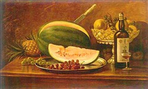 Fruit and wine on a table, 1901, Benedito Calixto de Jesus