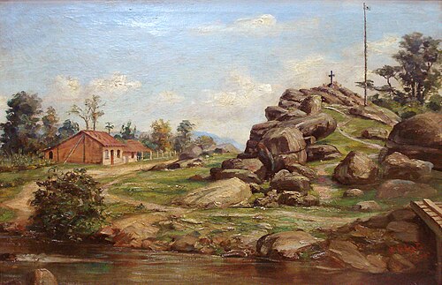 Paisagem com cruzeiro, 1920, Benedito Calixto de Jesus