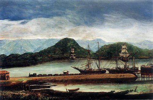 Porto de Santos e ferrovia SPR em 1888, 1888, Benedito Calixto de Jesus