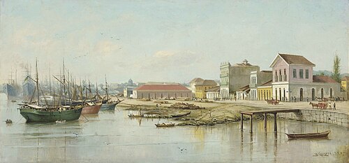 Porto do Bispo, Santos, SP, 1887, Benedito Calixto de Jesus