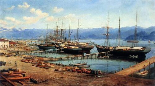 Praia e rampa do Consulado, 1882, Benedito Calixto de Jesus