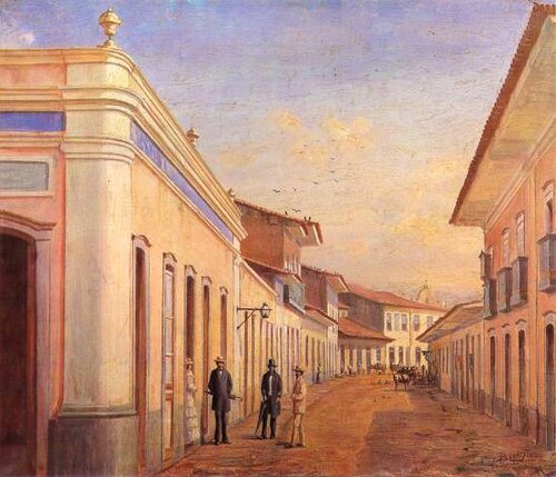 Rua da Quitanda., 1950, Benedito Calixto de Jesus