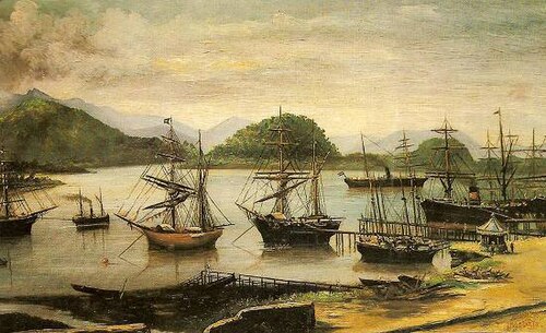 Porto de Santos no tempo dos trapiches, 1892, Benedito Calixto de Jesus