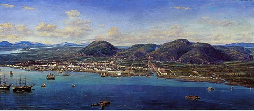 Panorama de Santos, 1822, 1922, Benedito Calixto de Jesus