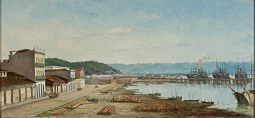 The Ramp of Porto do Bispo in Santos, 1900, Benedito Calixto de Jesus