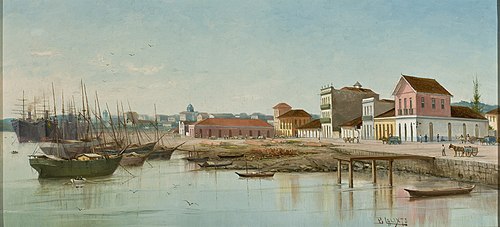 Ramp at Bispo Port, Santos, 1900, Benedito Calixto de Jesus
