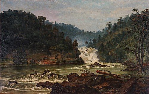 Waterfall on Sorocaba River, 1891, Benedito Calixto de Jesus