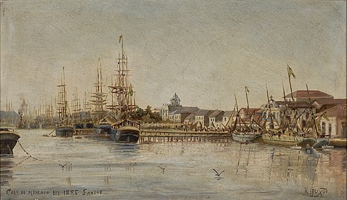 Market Quay in 1885, 1885, Benedito Calixto de Jesus