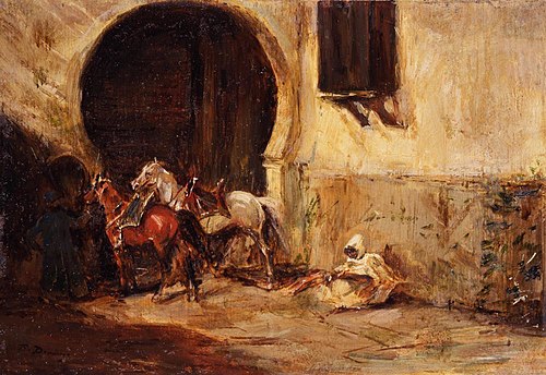 By a Mosque Doorway, 1874, Francisco Domingo y Marqués