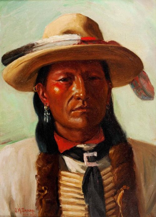 Comming Elk, Cheyenne, 1898, Joseph Henry Sharp