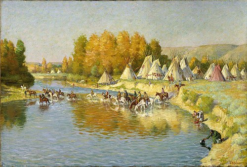 Encampment of Crow Indians, 1908, Joseph Henry Sharp