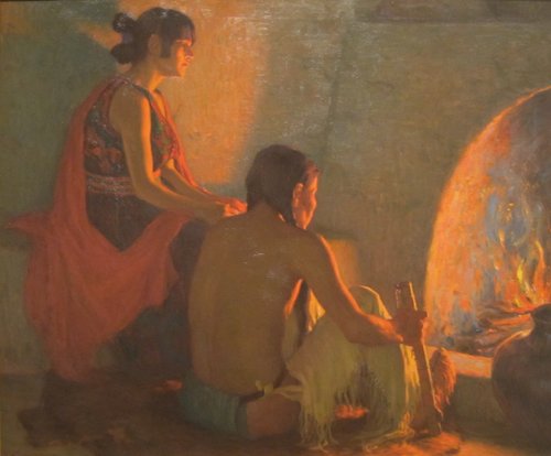 Fireside, 1900, Joseph Henry Sharp