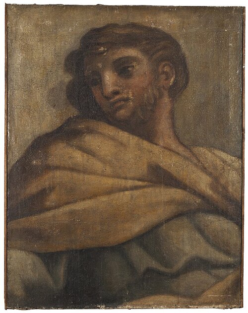 Detail of the vault of the Chapel of the Holy Sacrament in St Peter’s, Rome, cartoon, , Pierre de Cortone
