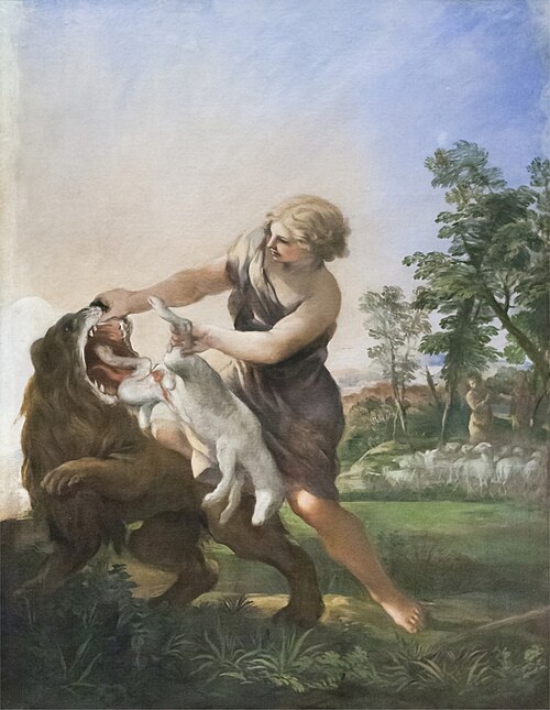 David killing the Lion, 1650, Pierre de Cortone