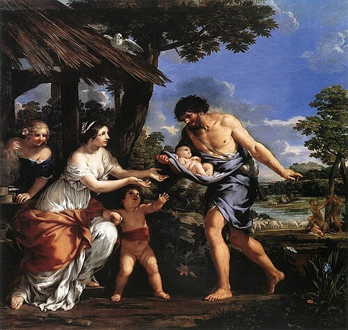Romulus et Rémus recueillis par Faustulus, 1643, Pierre de Cortone
