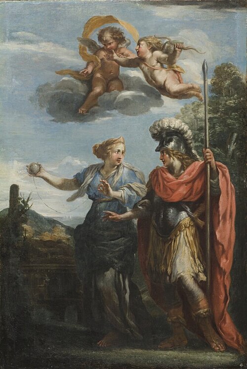 Ariadne och Theseus, , Pierre de Cortone