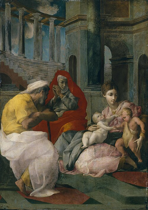 Sainte Famille avec sainte Élisabeth, 1541, Le Primatice