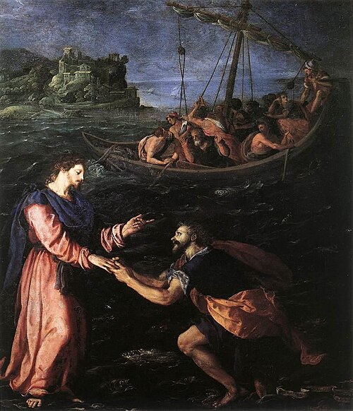 St Peter Walking on the Water, 1590, Alessandro Allori