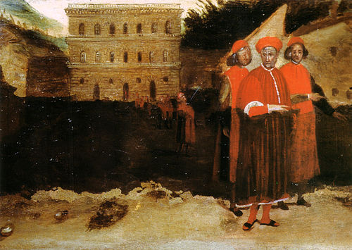 luca pitti davanti a palazzo pitti, 1574, Alessandro Allori