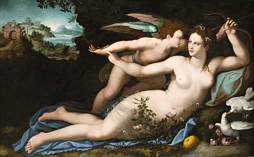 Vénus désarmant Cupidon, 1570, Alessandro Allori